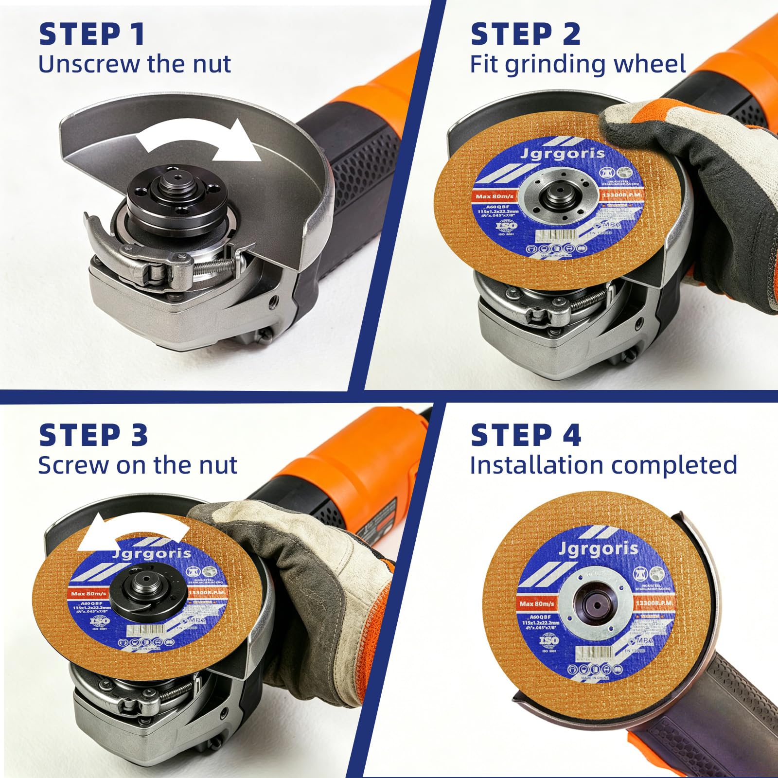 Cut-Off Wheels - 54 Pack for Metal & Stainless Steel -9