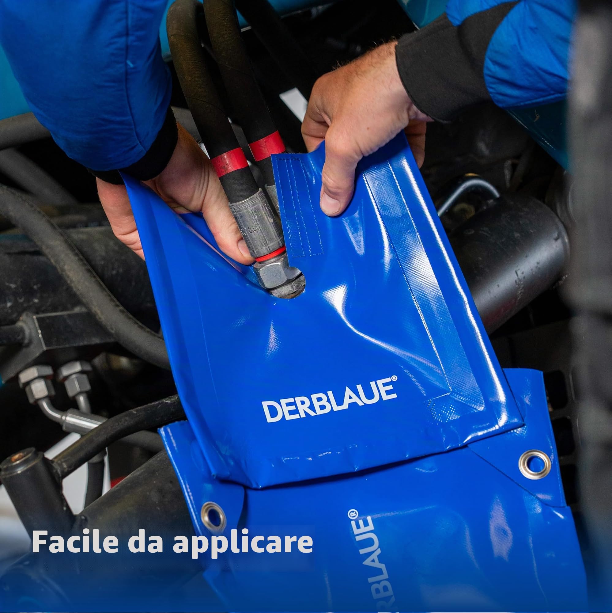 DERBLAUE® rosetta semplice per un cambio pulito dell'olio, accessorio per vasca di raccolta per lavorare con H20 e HYD (2x 15 mm)