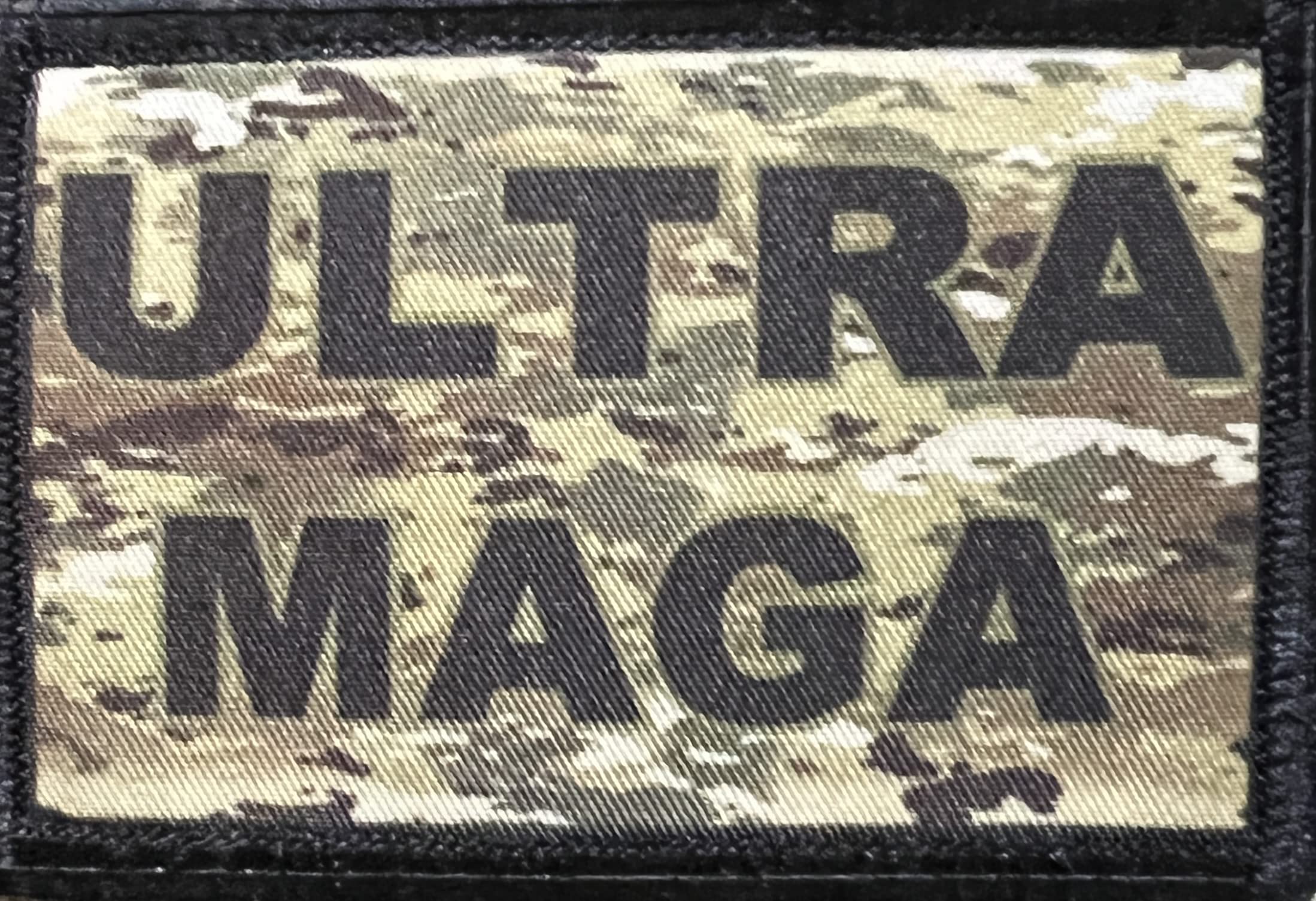 Subdued Multicam Ultra MAGA Morale Patch.2x3 Hook and Loop Patch. Made in The USA