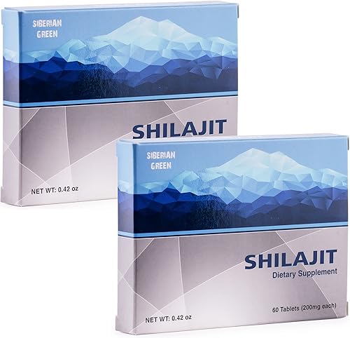 Shilajit natural en tabletas, 2 paquetes de 60 tabletas (total 120 tabletas) etiqueta Golden Shilajit
