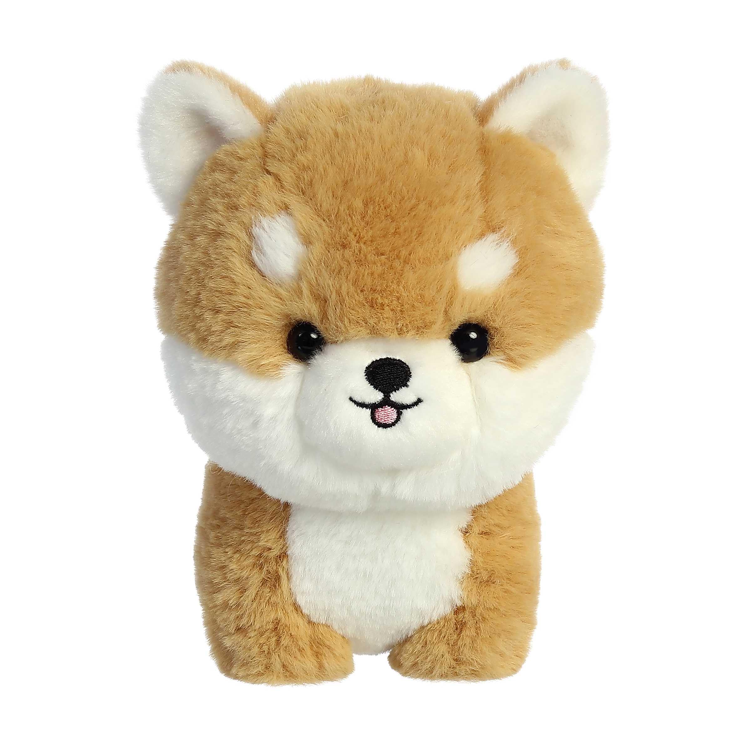 Aurora® Playful Teddy Pets™ Shiba Inu Stuffed Animal - Unique Design - Endless Play - Brown 6.5 Inches