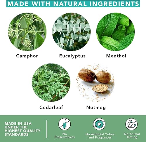 Miniatura 2 de Rub para el pecho – Frote vaporizador medicado para facilitar la respiración y suprimir la tos – Bálsamo de pecho con aceite esencial de eucalipto,