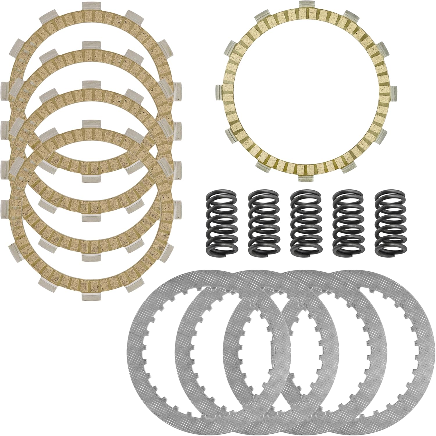 Caltric Clutch Friction with Steel Plates and Springs Kit Compatible with Suzuki GSX250R 2018-2019 / GW250 Inazuma 250 2014-2017