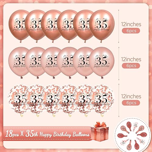 Miniatura 26 de 18 globos de cumpleaños de 13 años y suministros de decoración de fiesta de confeti para niñas y niños, 12 pulgadas