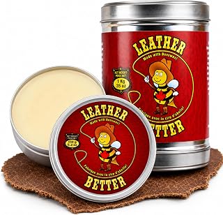 Leather Better All Natural Conditioner for Furniture - Leather Cleaner and Conditioner with Beeswax, Tallow & Jojoba Oil for Couches, Boots, Purses, Saddles and Tack, Jackets and Car Seats (40.2 oz)