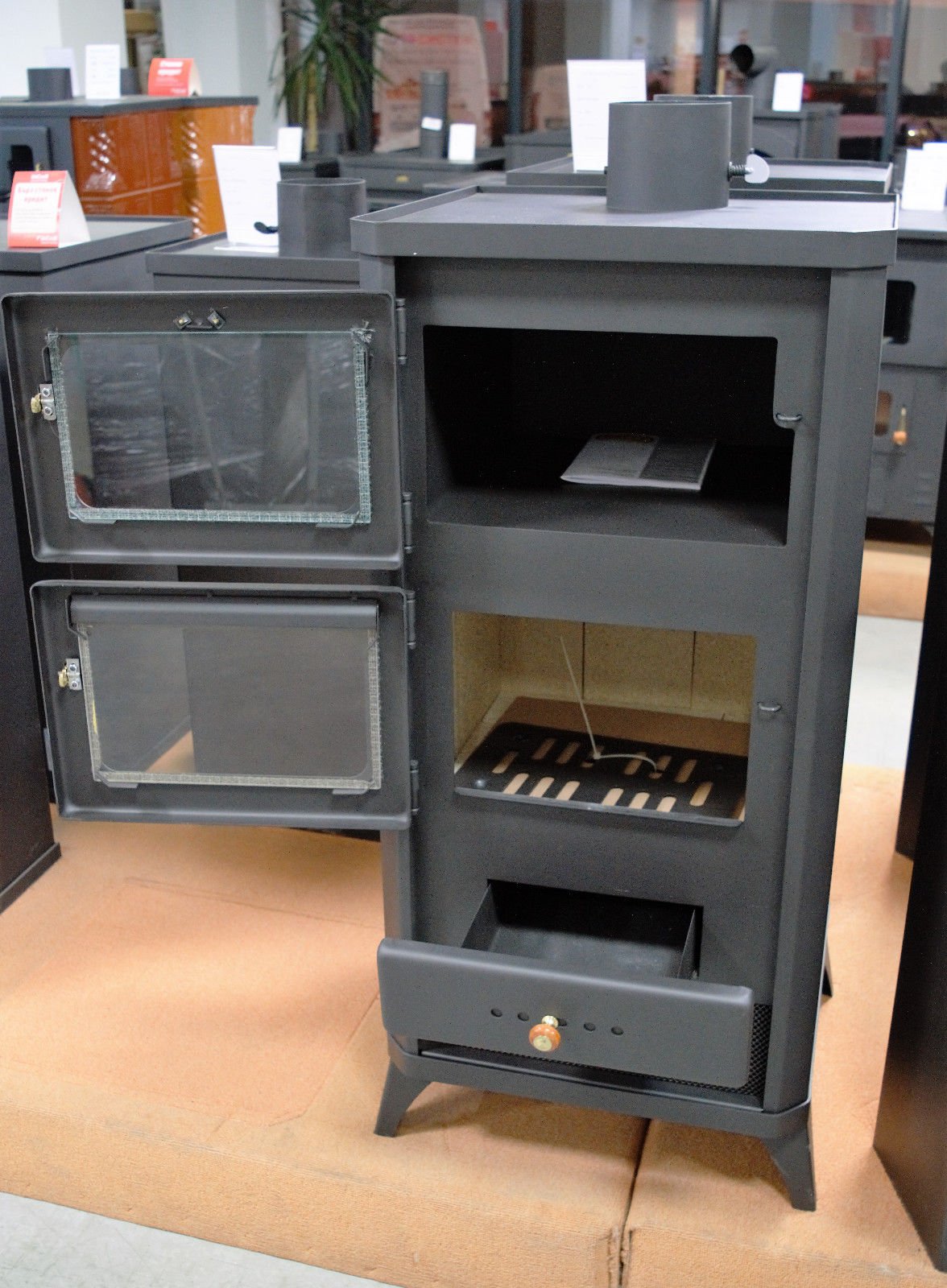 Prity Estufa de leña Fornello Cucina Camino 12kW FME