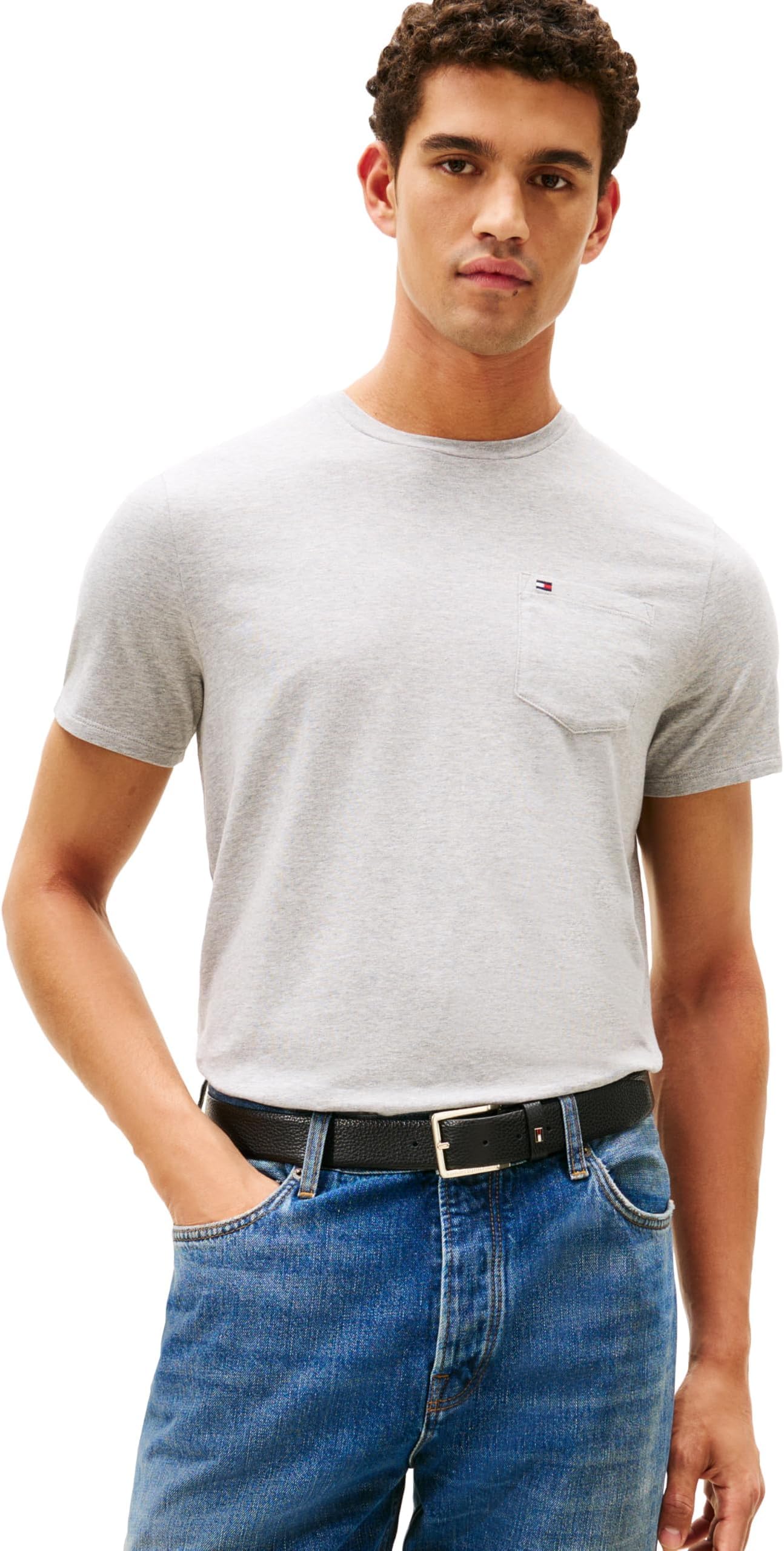 Tommy Hilfiger Men's Essential Short Sleeve Cotton Crewneck Pocket T-Shirt