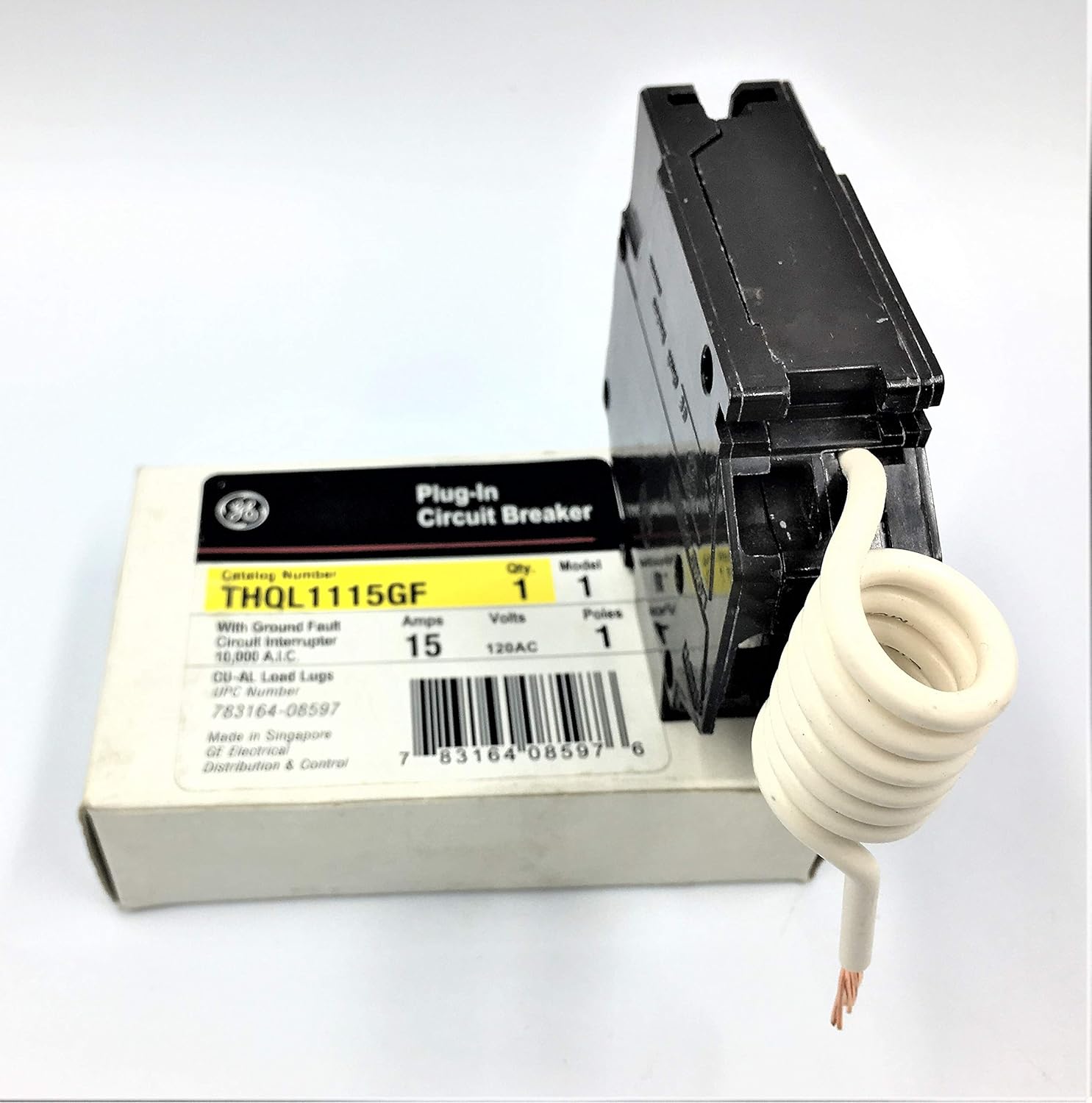 GE THQL1115GF; 1P 15A 120V GFCI CB