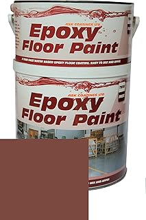 Epoxy Resin Floor Paint by Ask Coatings. for Garage, Industrial and Domestic. 2.5L (Red Oxide)