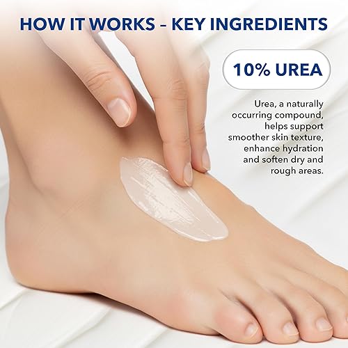 Miniatura 4 de Crema de loción Urea 10% para piel extremadamente seca, áspera y escamosa, hidratante intenso y exfoliante suave para manos, pies, codos y rodillas,
