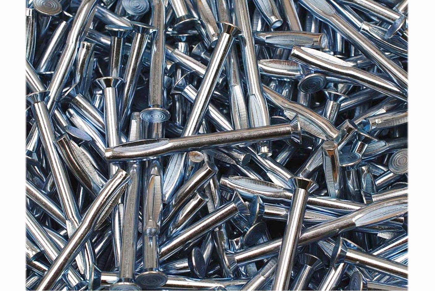 New Package of 100 (pcs) Flat Head 1/4" x 3 Split Drive Anchors Nail-in Hammer-in Set #MO2136-P Warranity by Pr-Mch