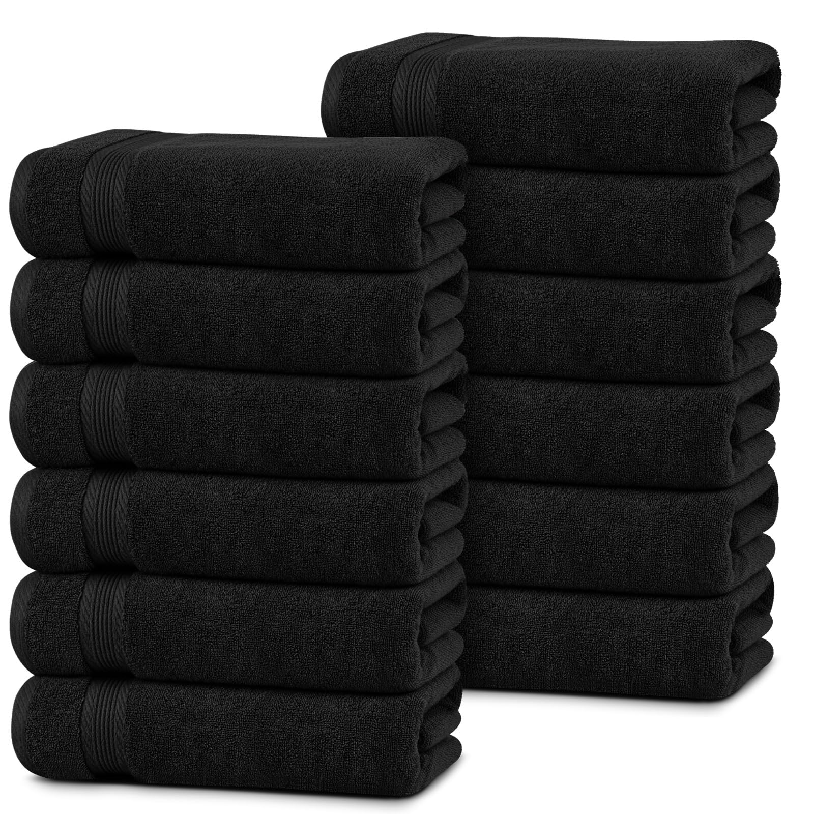 Linteum Textile Supply Luxury Hair Towels 100% Ring Spun Cotton Towel for Women, Men, Kids | 20x40 inches Quick Dry Towels for Gym, Beauty, Spa, Salon