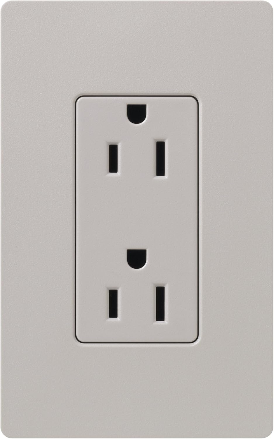 Taupe Tamper-Resistant Duplex Receptacle with Wall Plate