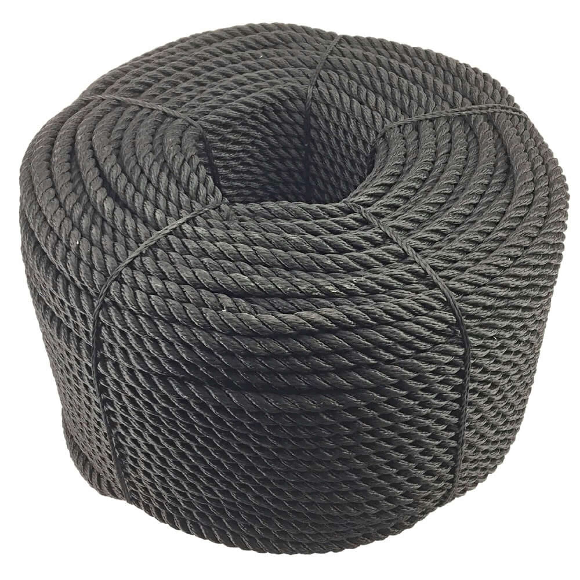 RopeServices UK - 24mm Synthetic Black Decking Rope x 5m Decorative Garden Rope, Balustrade