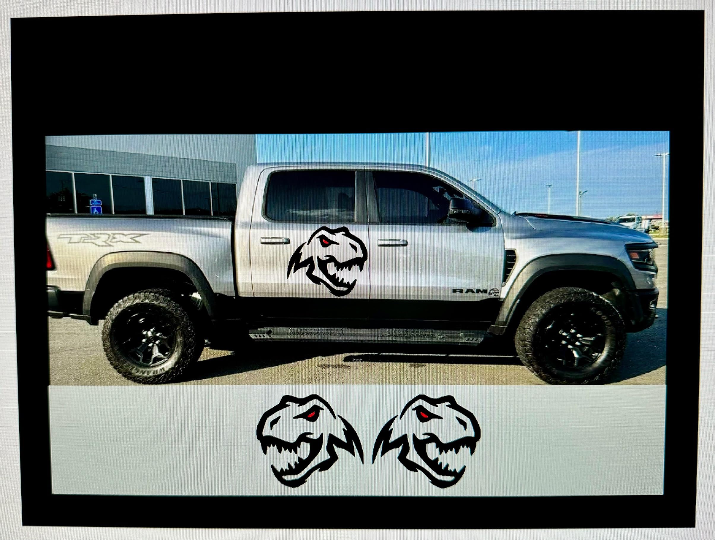 Amazon.com - Pair of Large Matte Black with RED Eye TRX T-Rex TREX