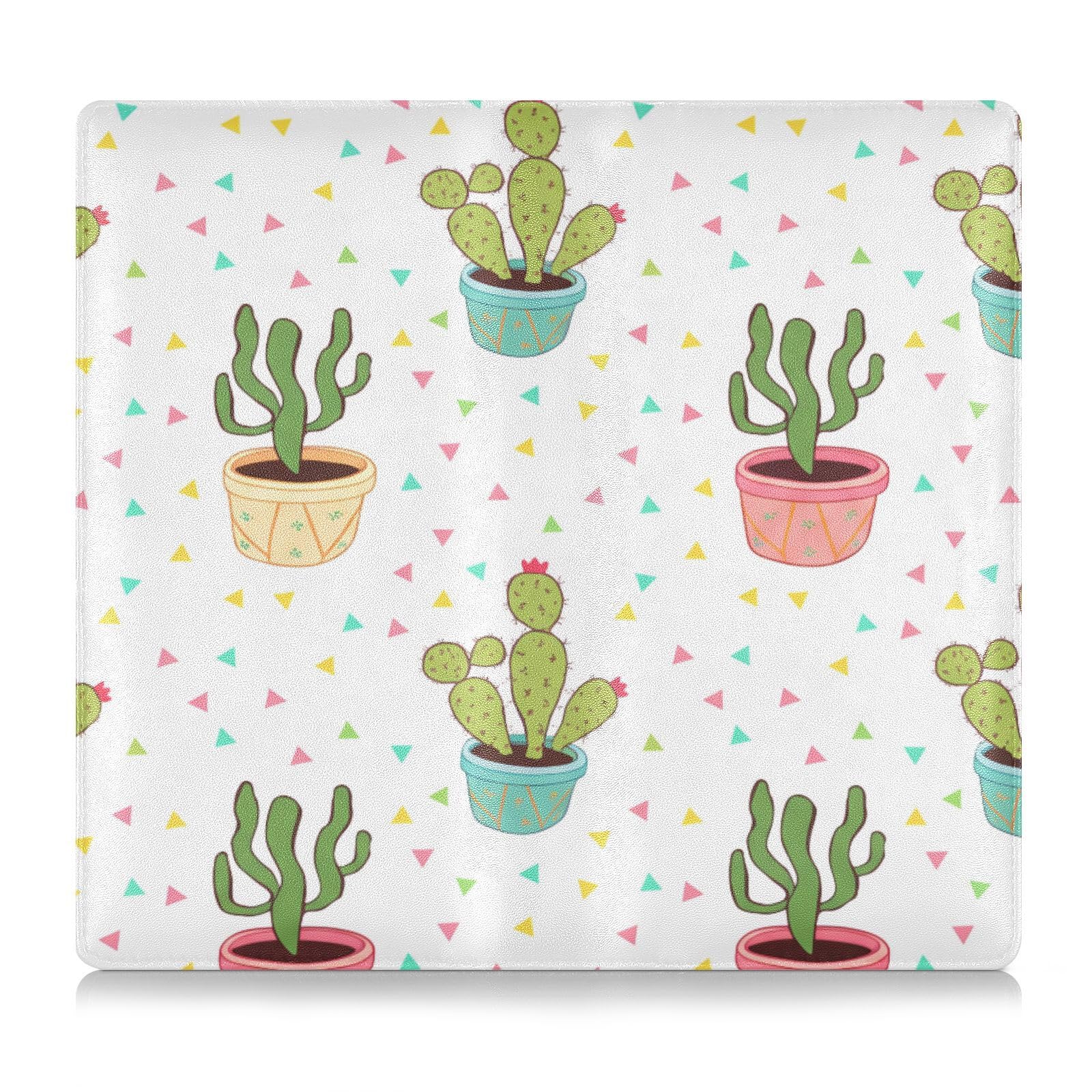 BURSTDDY Cartoon Cacti Leather Car Registration and Insurance Holder,Registration and Insurance Card Holder Glove Box Car Organizer Car Document Holder for Cards, Driver License