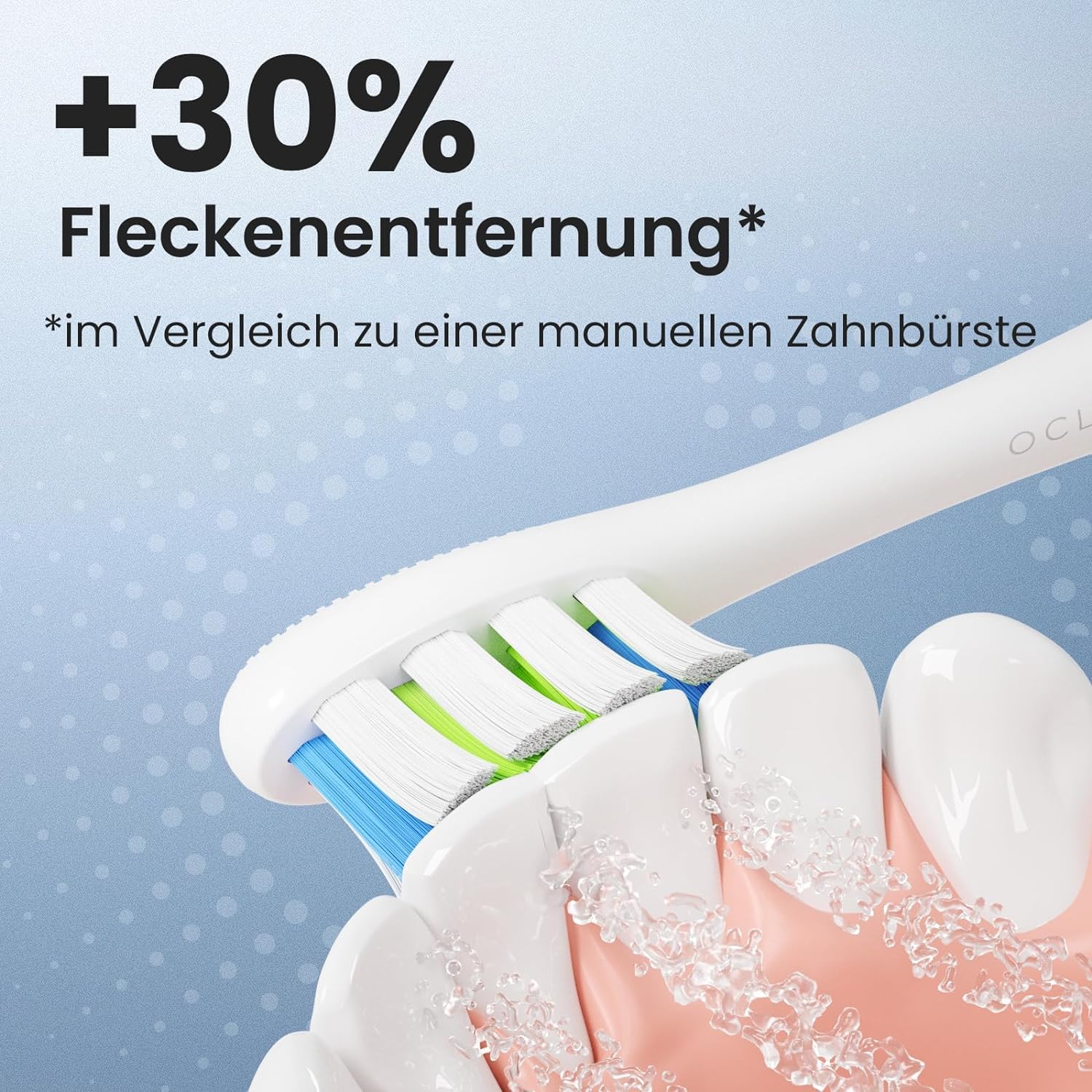 Oclean Bürstenköpfe Professional Clean 4 pack, Zahnbürstenköpfe mit DuPont Borsten für Oclean Elektrische Zahnbürste, W-Shape Ersatzbürsten geeignet für Schallzahnbürsten, Weiß