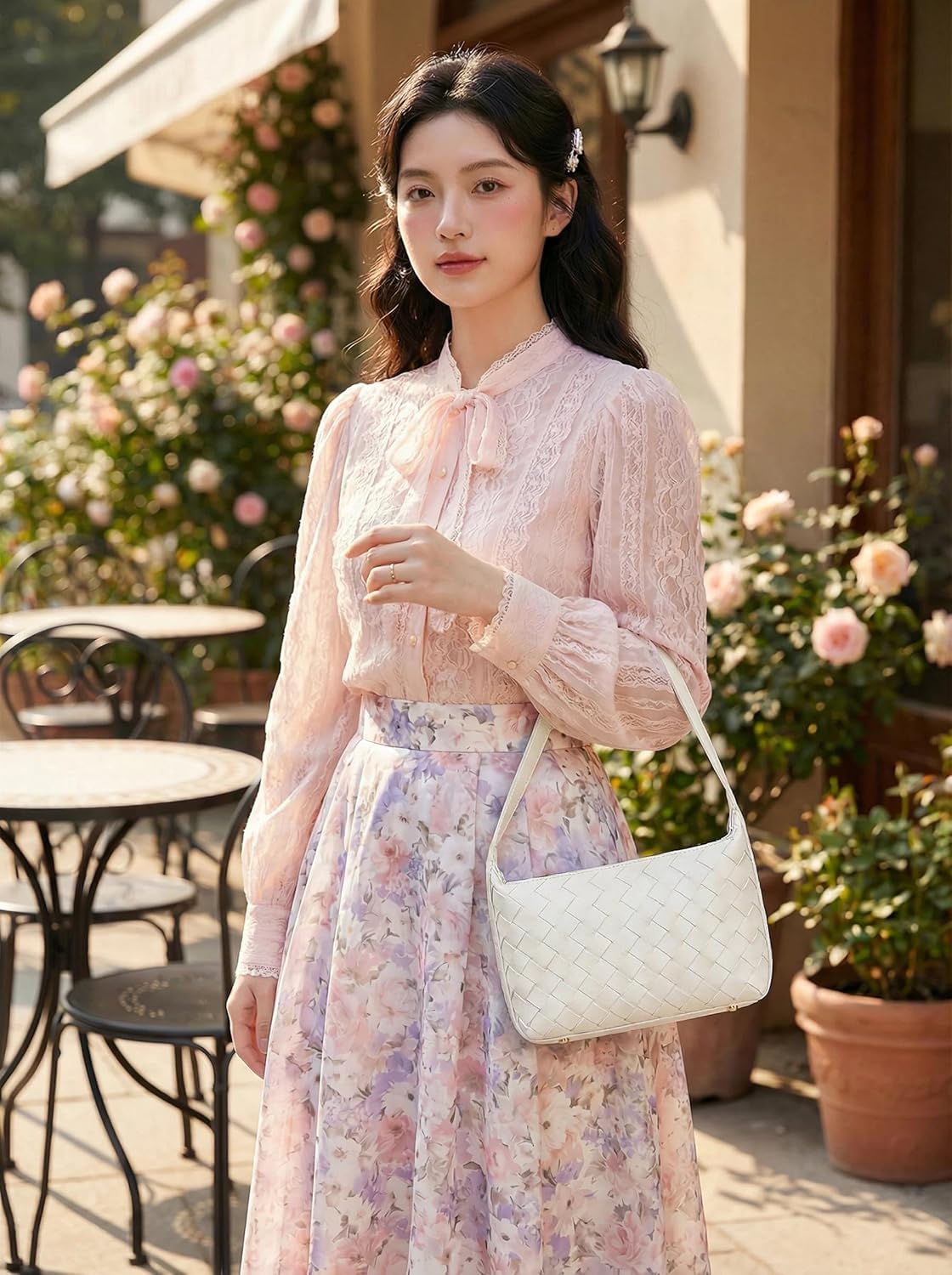 Woven Purse for Women, Braided Vegan Leather Woven Bag, Slouchy Mini Hobo Tote Purses, Small Top-Handle Shoulder Handbag - Image 2