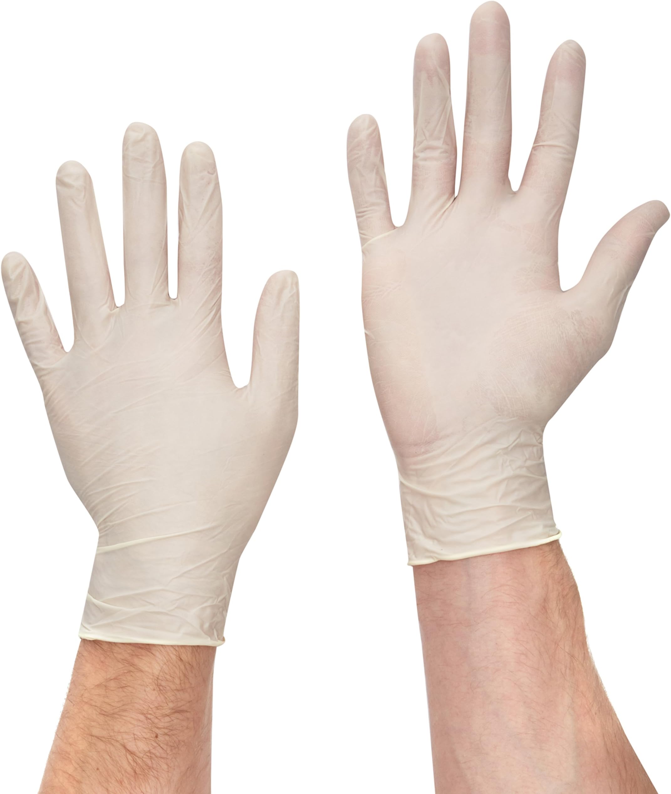 Handsafe GN32 Powder Free Latex Disposable Examination Gloves-White-Pack of 100 (Medium)