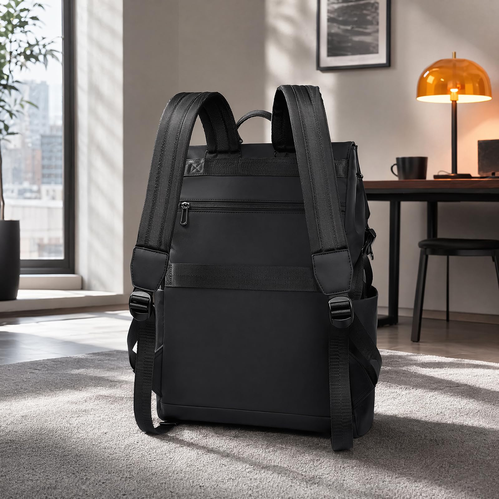 15 calowy PU skórzany plecak na laptop mężczyźni Casual Travel Daypack Torba na ramię,Galaxy Gray