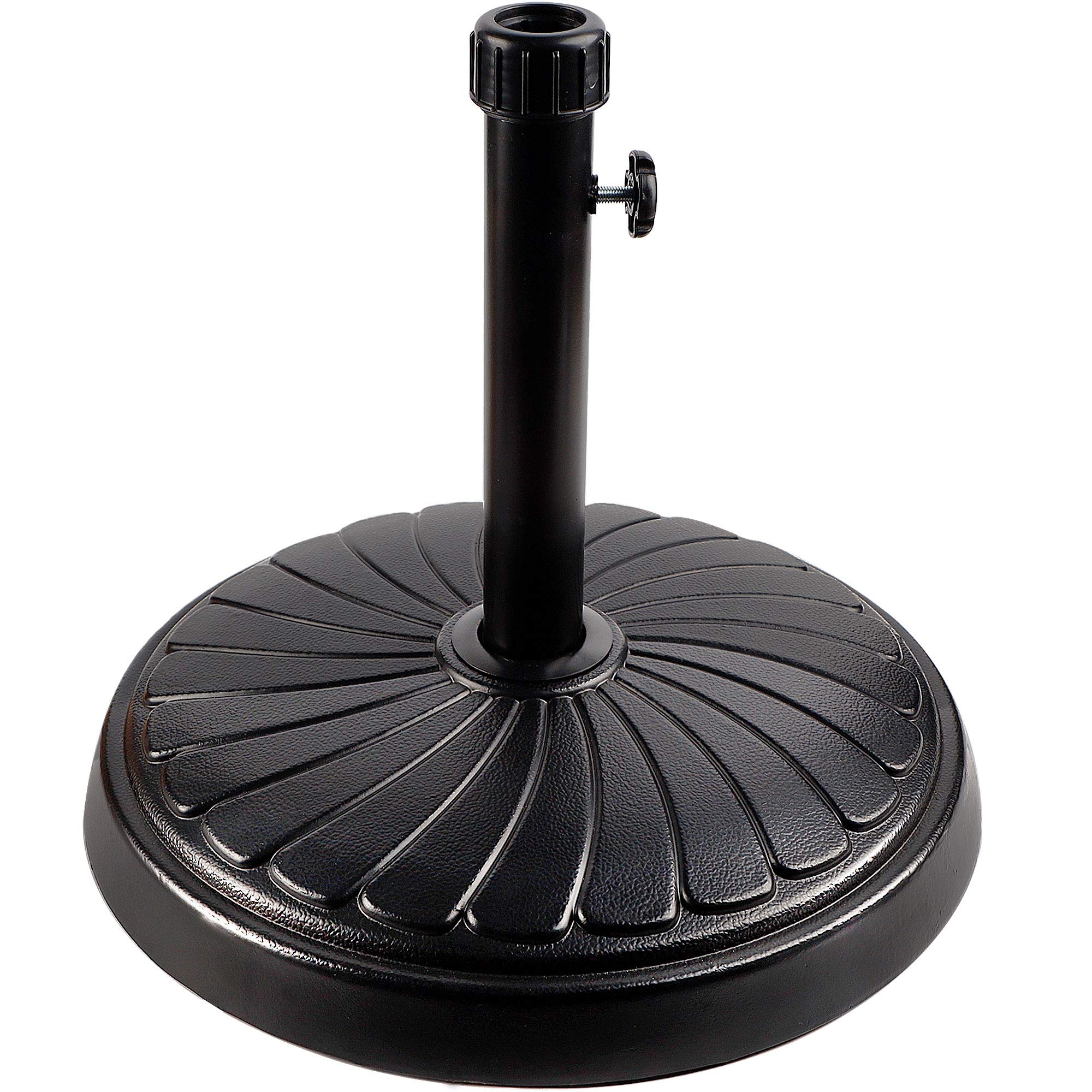 BlissunPatio Umbrella Base, Concrete Umbrella Base, Market Umbrella Base Stand for Patio, Garden, Lawn, Black (26.5)