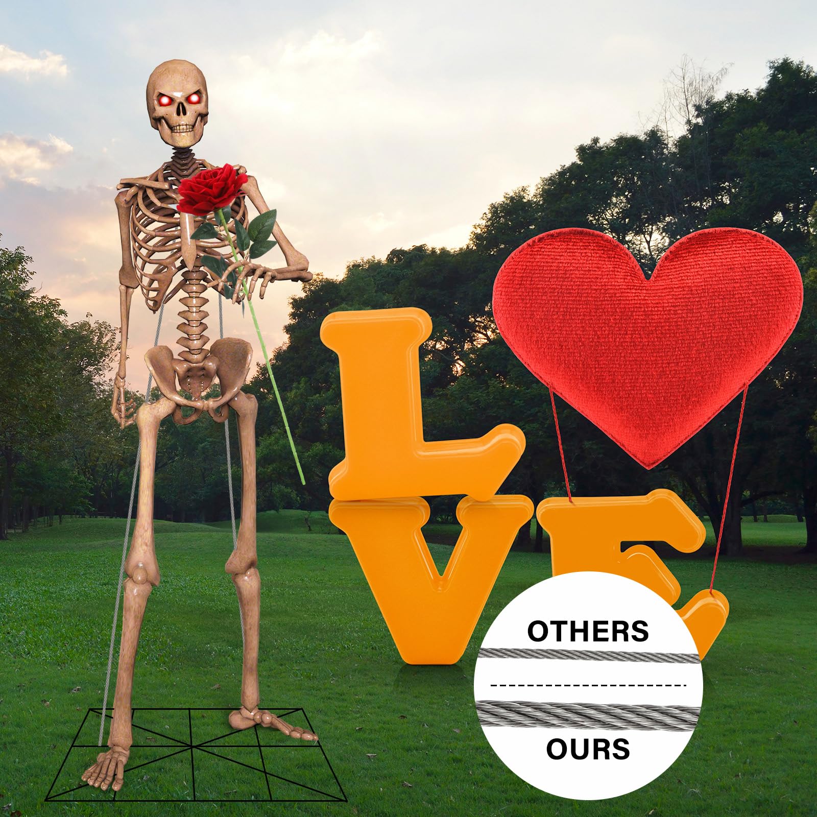Snapklik.com : MorningRo 12 Ft Skeleton Replacement Accessories ...