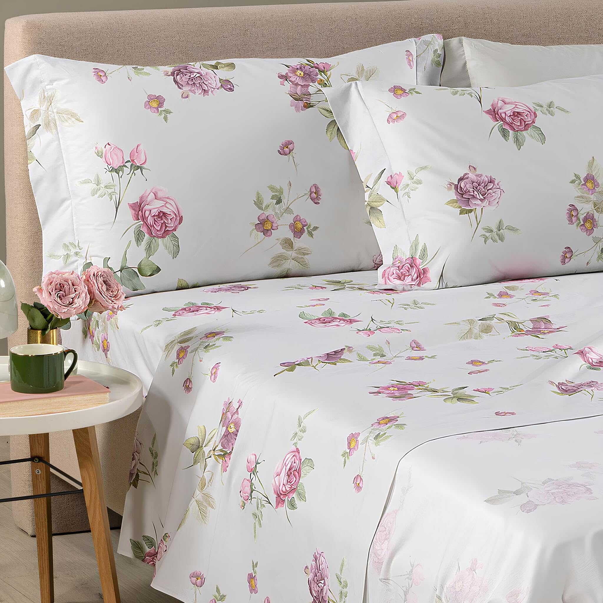 Parure de lit double en coton Caleffi pour en finir avec le linge rêche