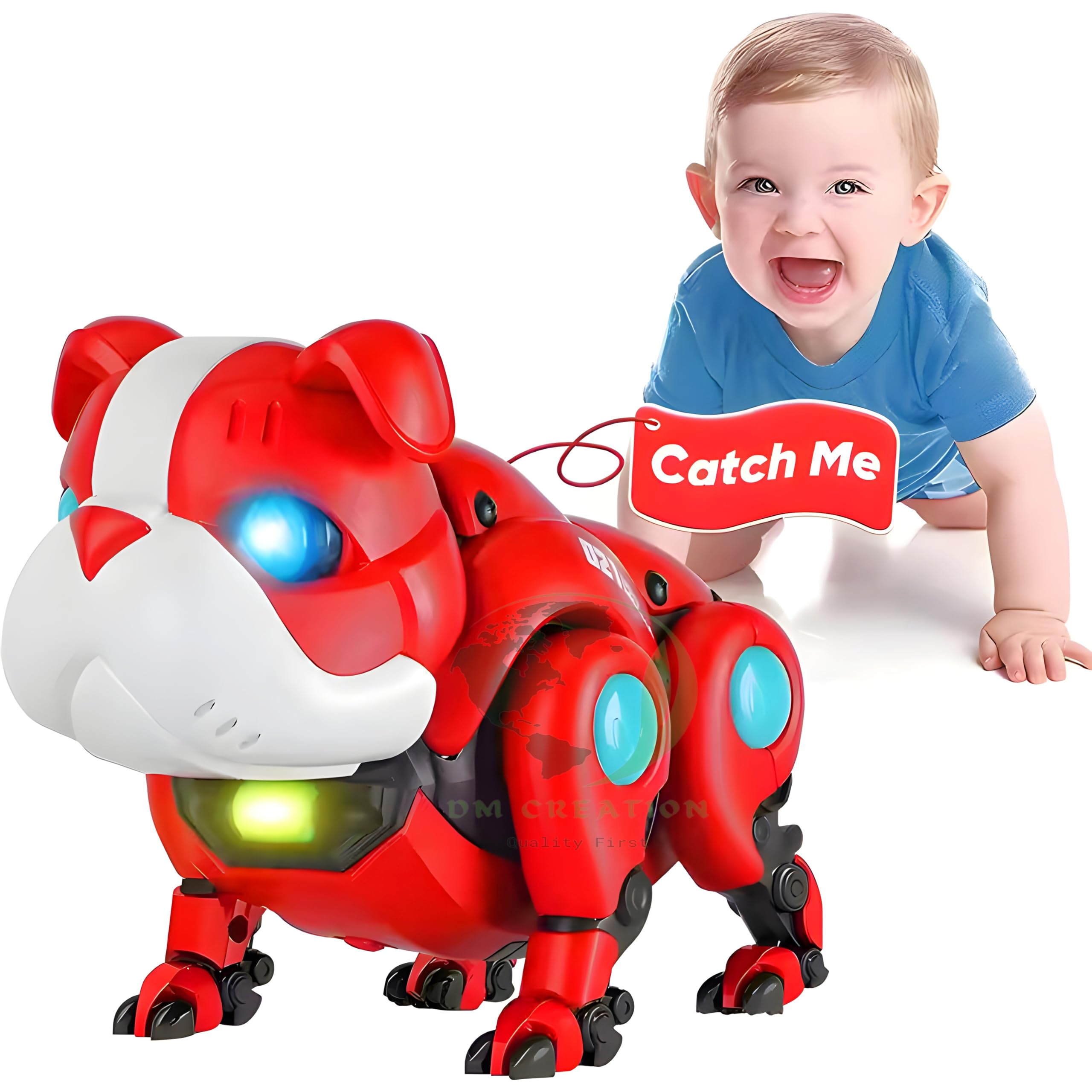 DM CREATION Musical Robot Dog Toy with Multi Color Flashing Lights and Music for Kids Boys Girls, Robot Dog Toy Action Figure, Robot Toys for 3+ Years Old Kids (B0DHRY1T3Q) Amazon Price History, Amazon Price Tracker