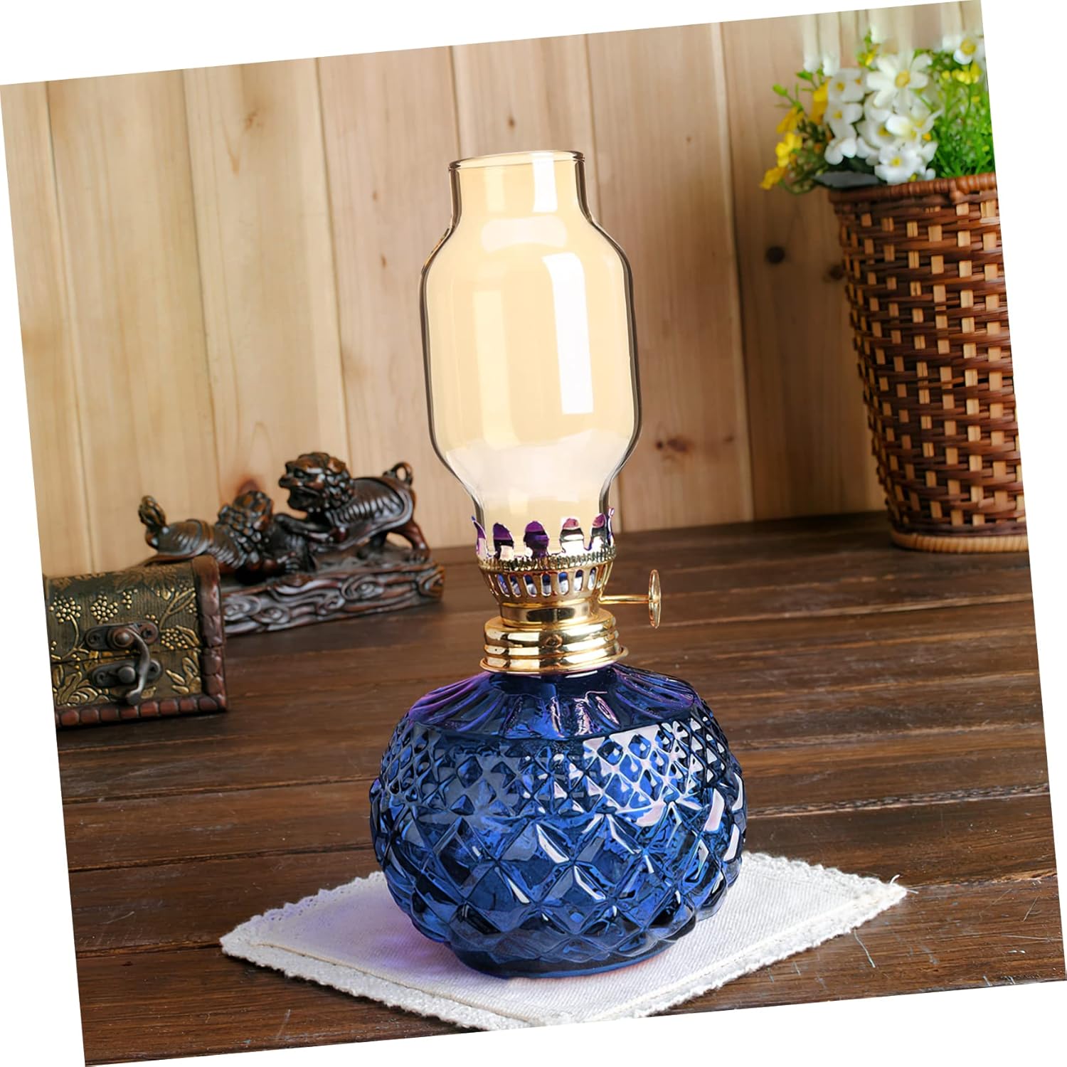 Ciieeo 3pcs Glass Replacement Oil Lamp Chimney Shade Kerosene Lamp Globe for Indoor Outdoor Use Practical Lighting Fixture Accessory for Home Camping