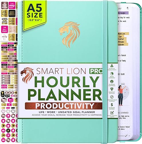 Miniatura 1 de Agenda Life & Work Planner tamaño A5, planificador de objetivos de 12 meses y planificador de productividad para aumentar la felicidad, planificador
