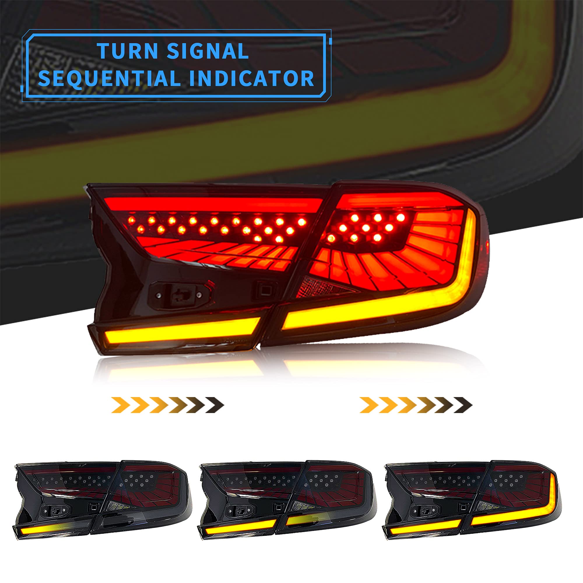 VLAND Led Tail Lights Compatible with Honda Accord 10th Gen 20182020