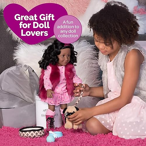 Vista 16 de Adora Yaxa Exclusive Amazing Pets - Mascota de felpa suave y tierna, incluye felpa de gato gris, portador, cama blanca con cuello rosa, cuenco