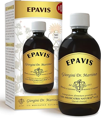 Dr Giorgini EPAVIS Liquido Alcoolico - 500 ml (integratore Giorgini Dr. Martino a base di erba come carciofo, tarassaco, boldo per la funzionalità epatica) Generico - integratore