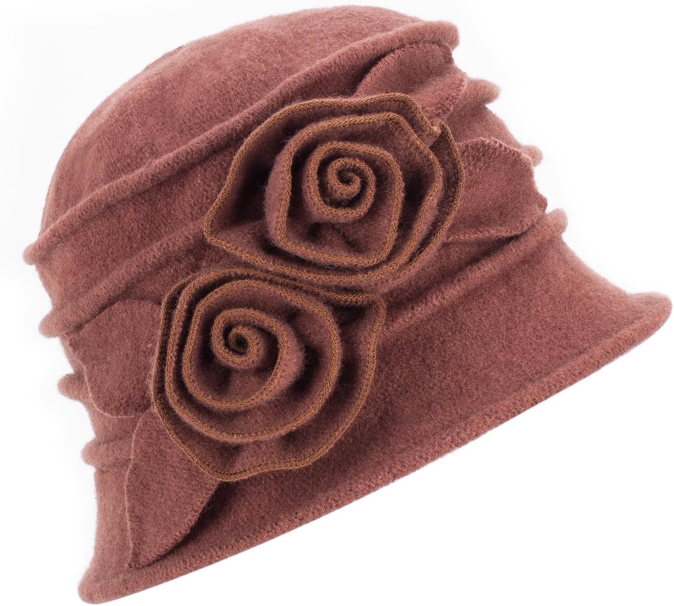 1920s Gatsby Womens Flower Wool Warm Beanie Bow Hat Cap Crushable A287