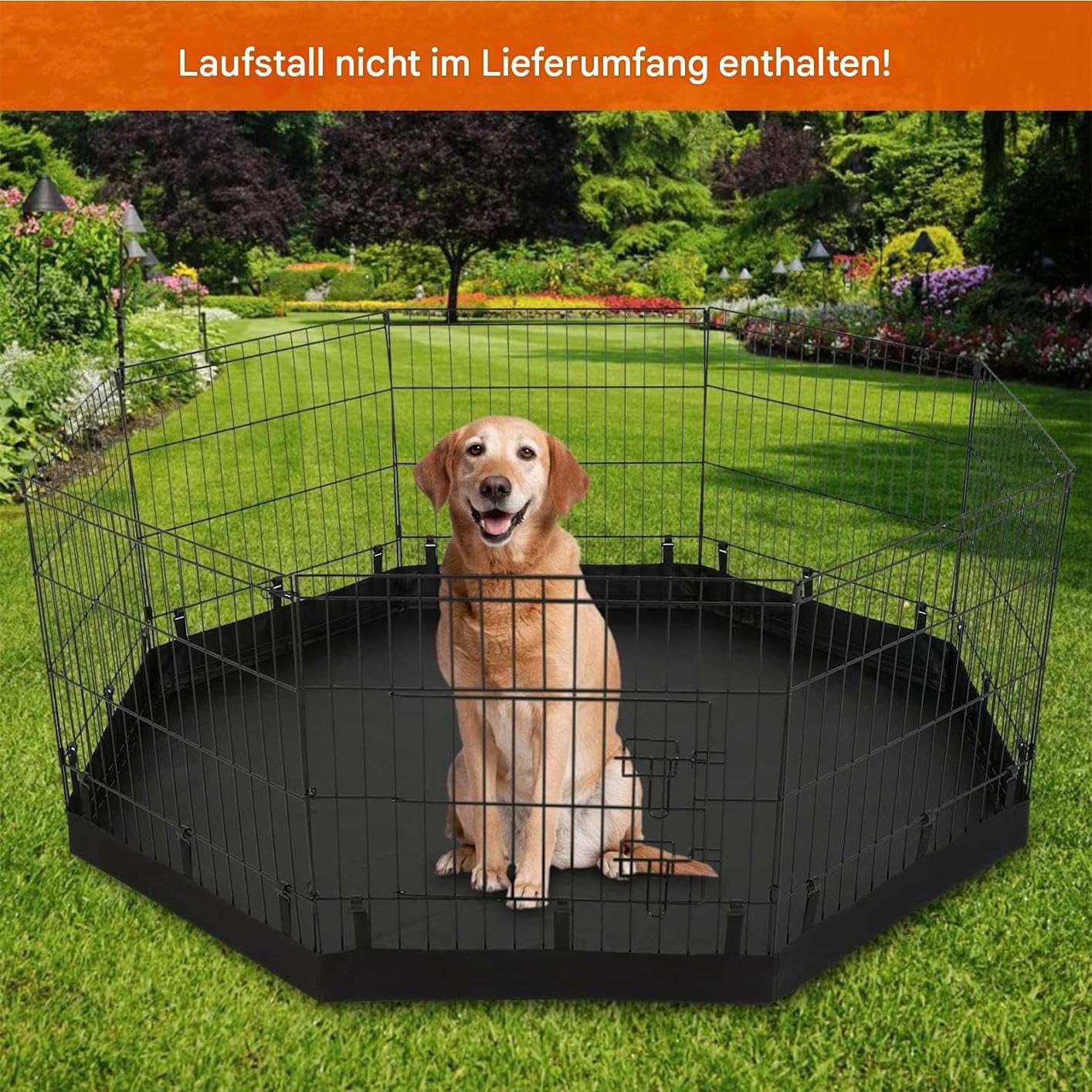 Dog Playpen Mat, Indoor Cat Fence Pad, Reusable Floor Protector, Oxford Cloth, Washable Puppy Dog Pee Pads, Waterproof Whelping Training Pet Matting for Playpen, Bed, Sofa, and Trunk, 460g