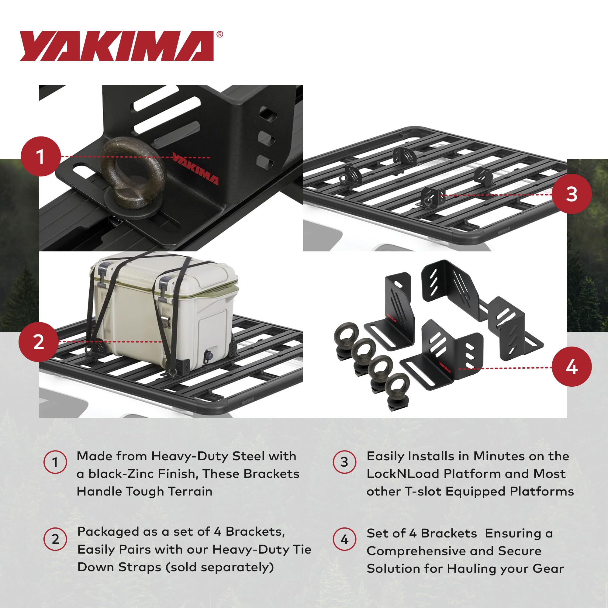 Amazon.com: Yakima Set of 4 Steel LockNLoad Platform Corner