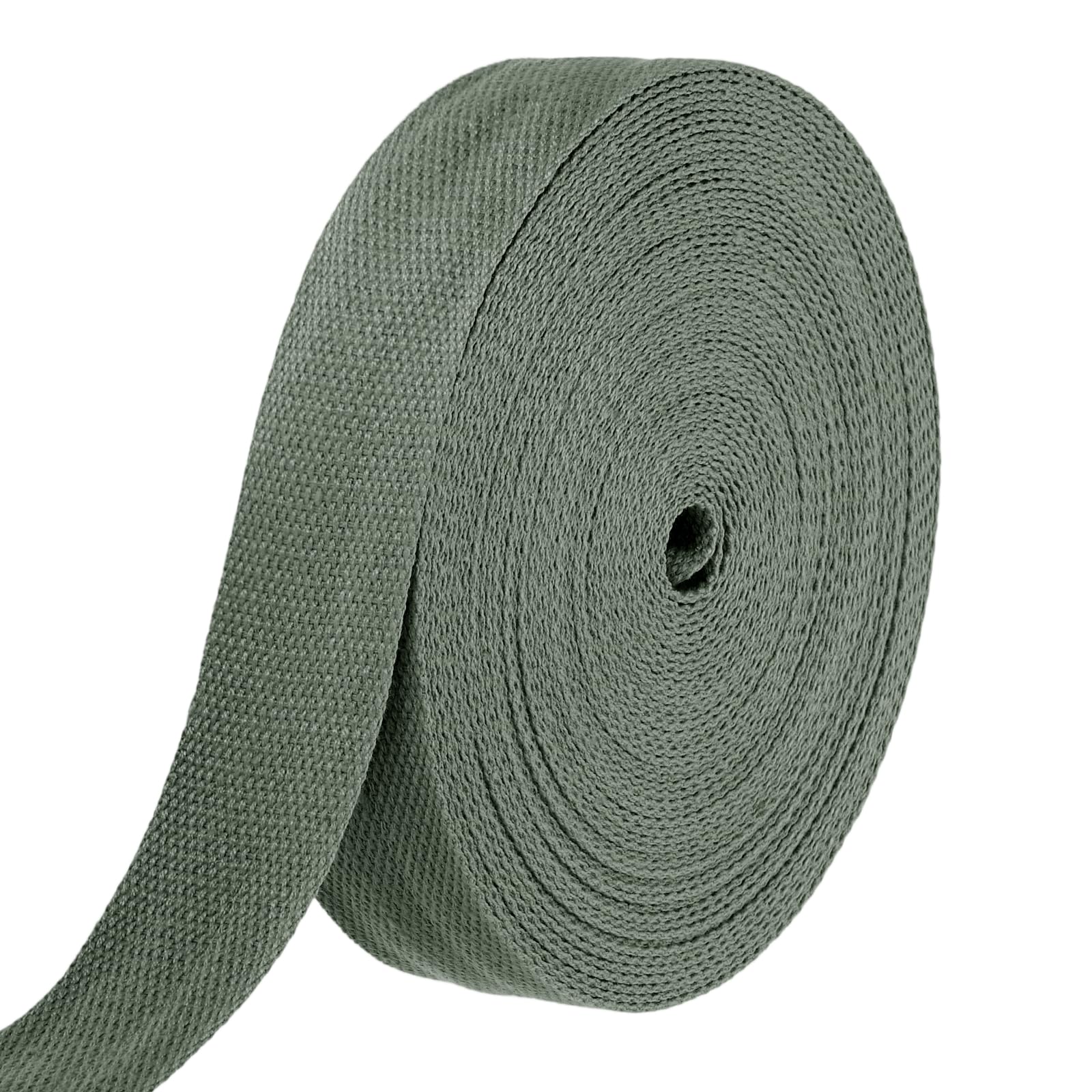 sourcing map Cotton Webbing 38mm x 14m (W x L) Polyester Cotton Weave Webbing Strap Twill Tape Ribbon for Art and Crafts Webbing Tote Bag Handles Cloth Belt Making Outdoor Supplies, Grey
