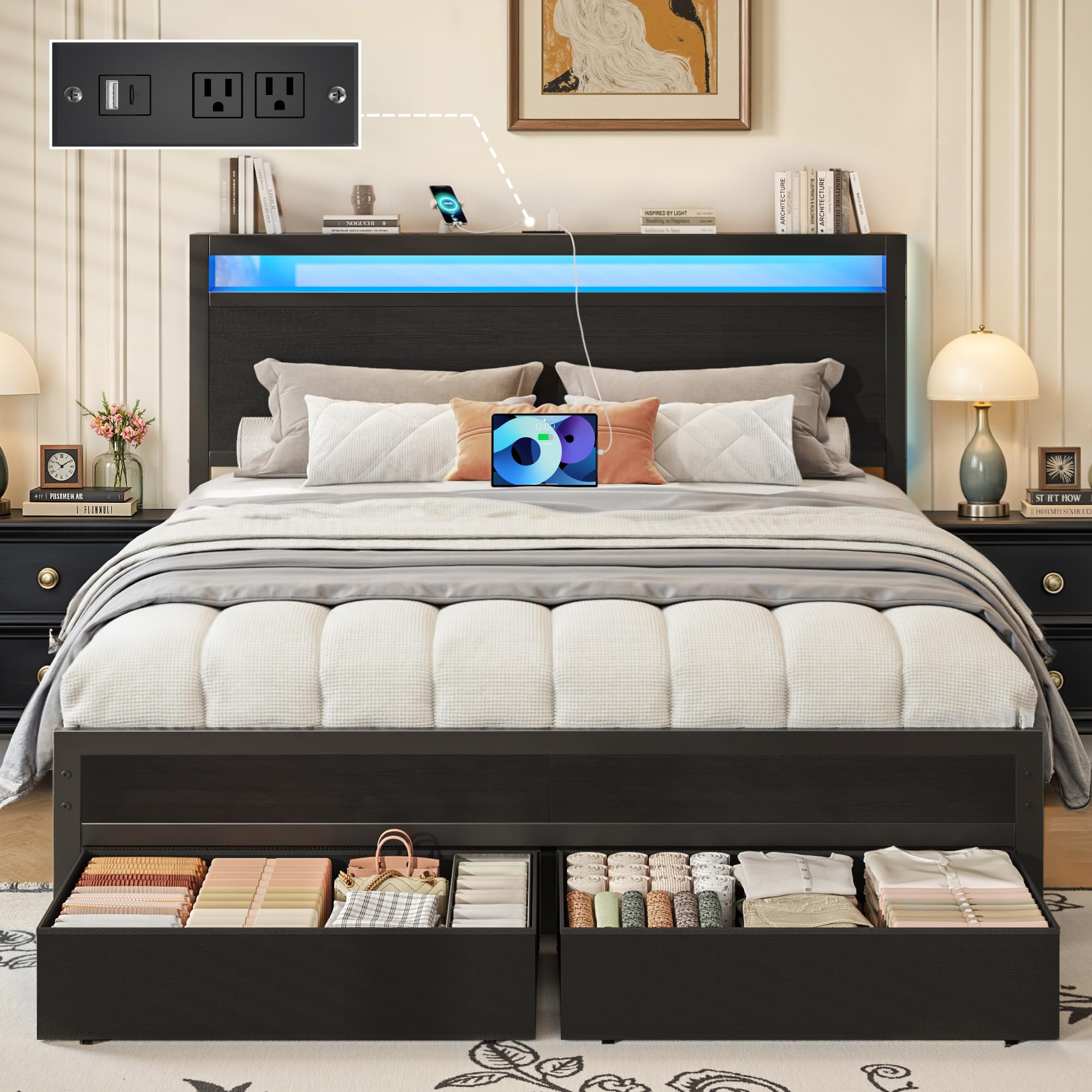 Fluest Queen Bed Frame LED