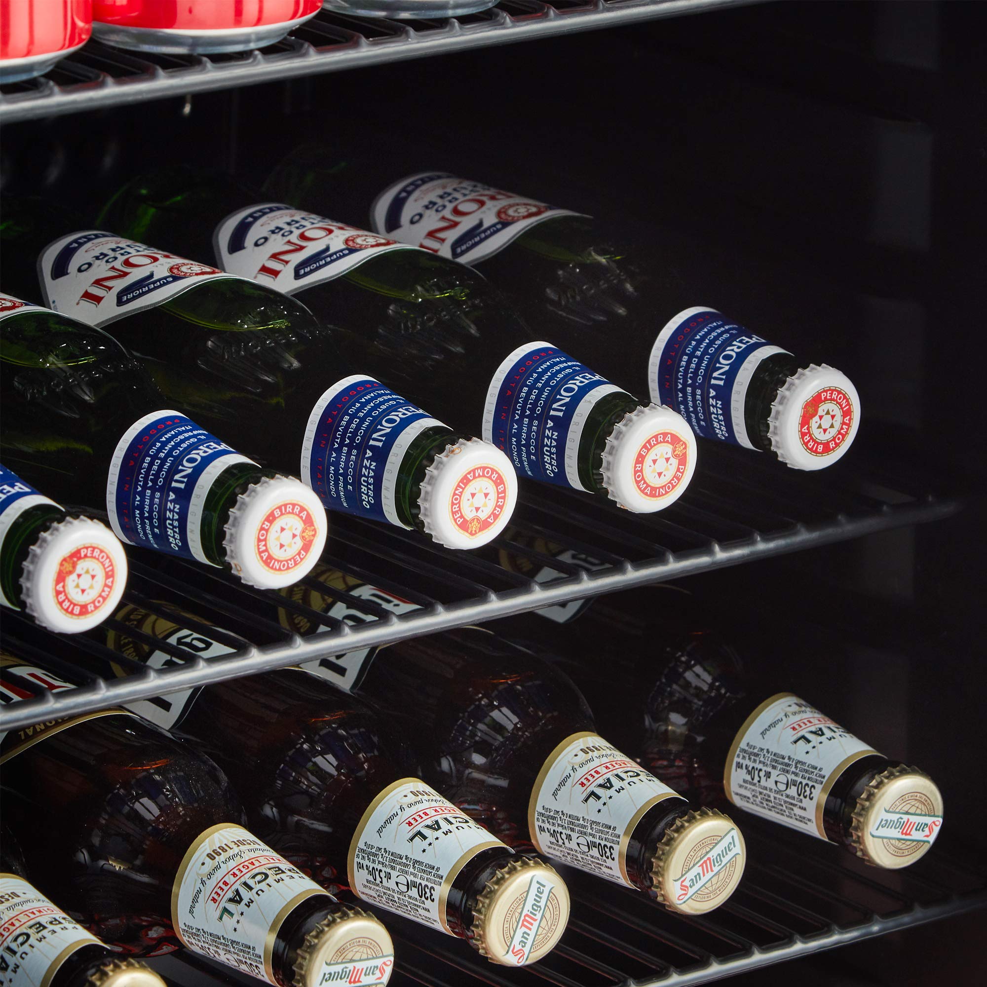 Cookology CBC70BK Under Counter Drinks Fridge Freestanding, 47cm Glass