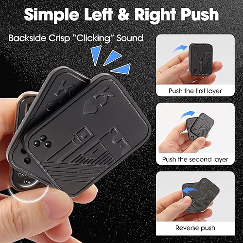 Miniatura 2 de JUDIXY Mini juguete para ansiedad de 3 capas para el pulgar, juguetes magnéticos de metal EDC Fidget Toys para adultos, TDAH, ansiedad, alivio del