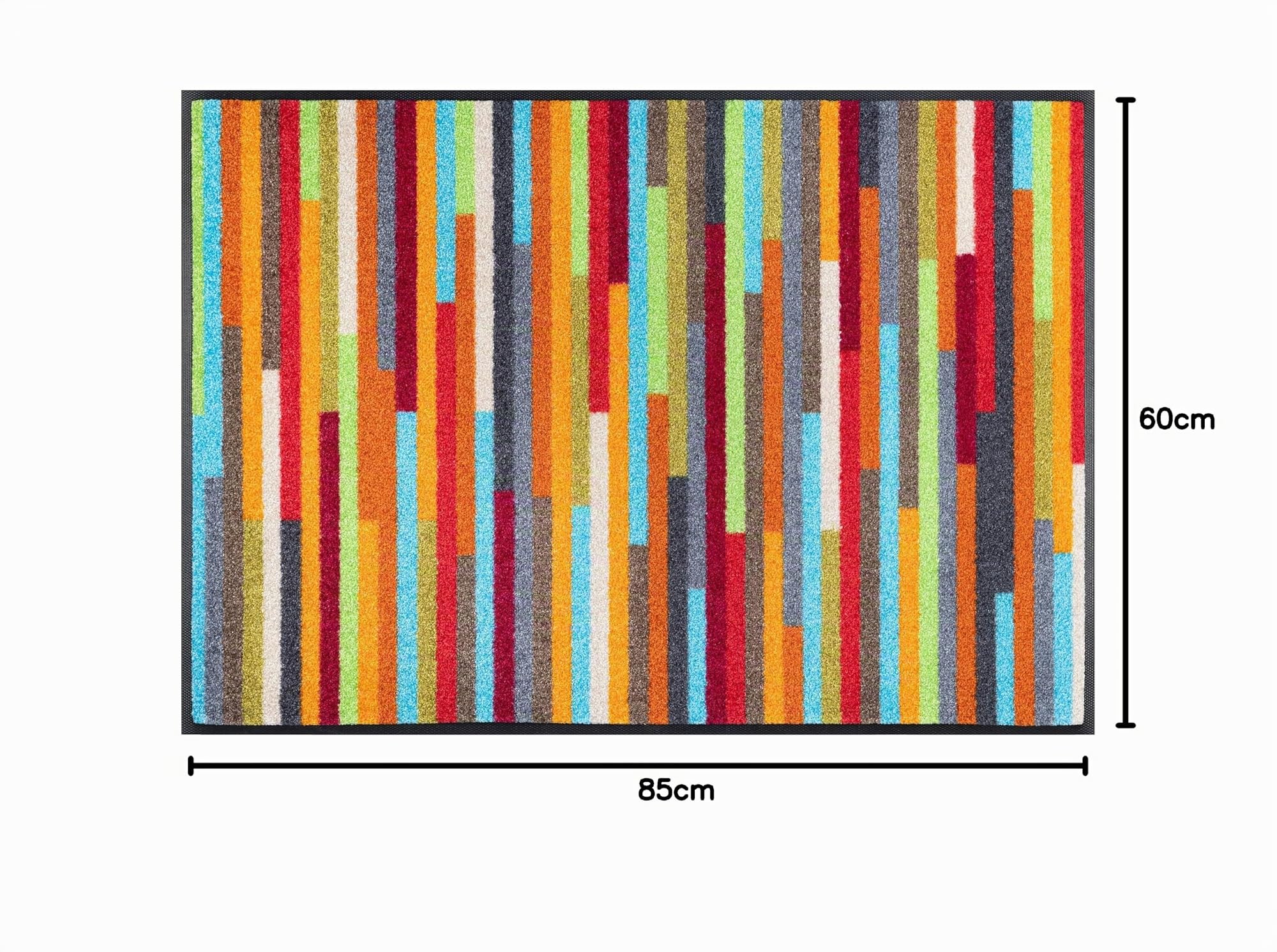 Wash+Dry Paillasson, Mikado Stripes 60x85cm, intérieur et extérieur, Lavable