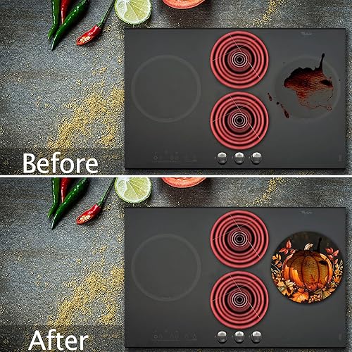 Miniatura 100 de Juego de 4 fundas redondas familiares para quemadores de estufas, 2 piezas de 8 pulgadas y 2 piezas de 10 pulgadas, fundas para quemadores de estufa