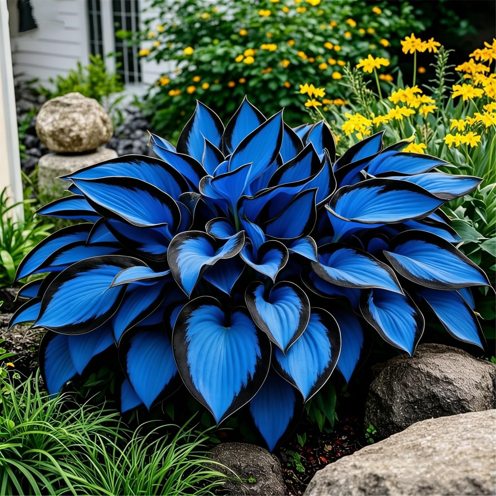 LagerHosta Bulbs for Planting Now UK/Rare Brilliant Hosta Rhizome/Perennial/Grow Well/Excellent Display/Potted-8bulbs-I