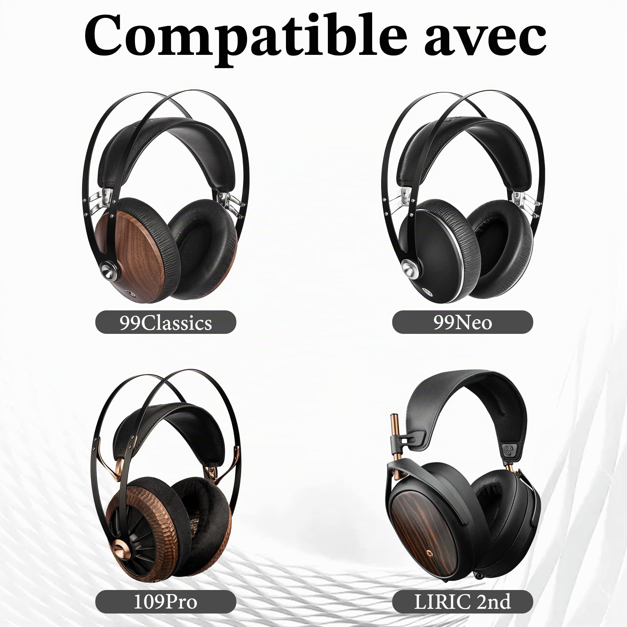 GEEKRIA Apollo Câble audio de mise à niveau en cuivre plaqué argent compatible avec Meze Audio 99 Classics Series, 109 PRO, LIRIC 2, LIRIC 4,4 mm vers Dual 3,5 mm, câble de rechange (1,5 m, argenté)