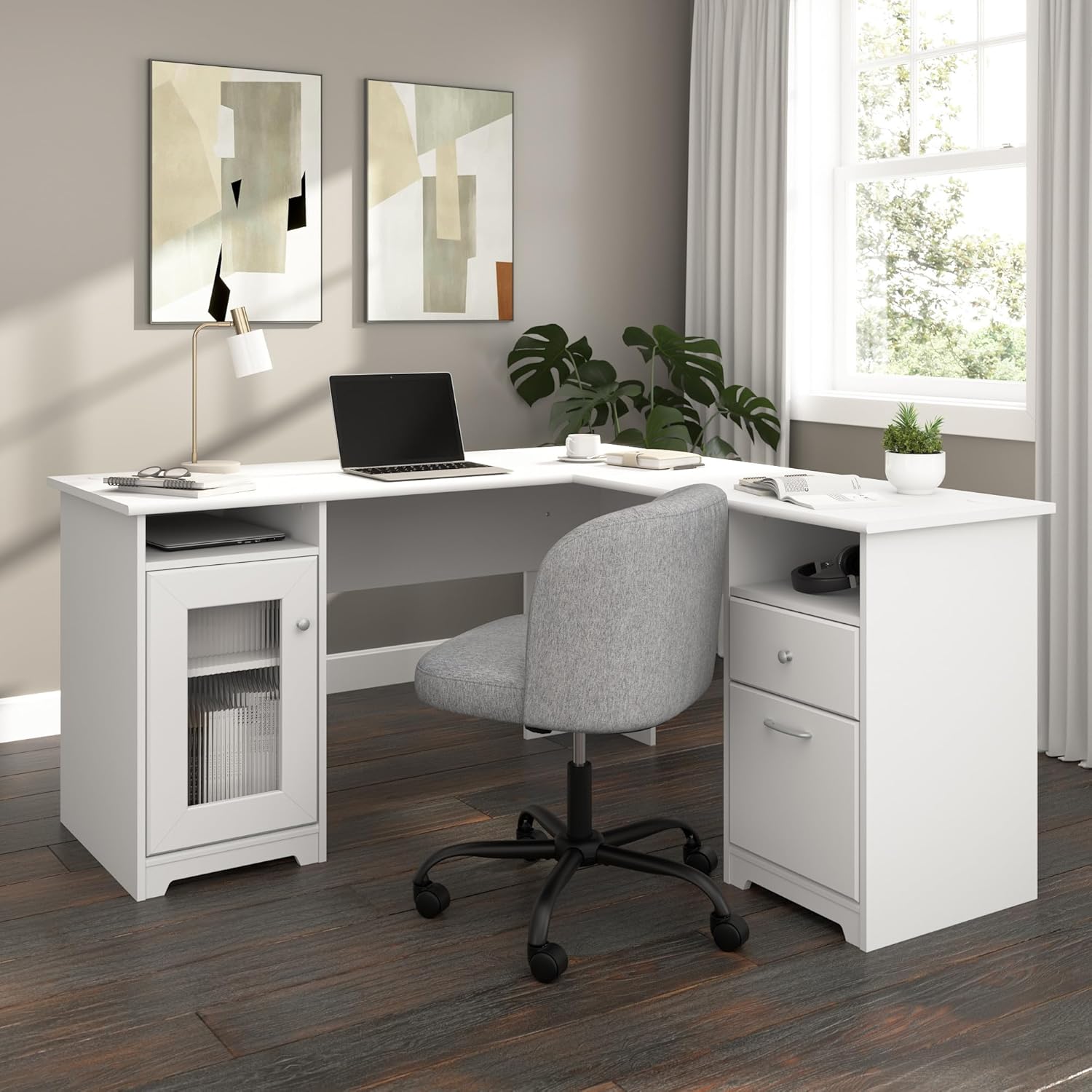 Best With Storage: Bush Furniture Cabot L-Shaped Desk