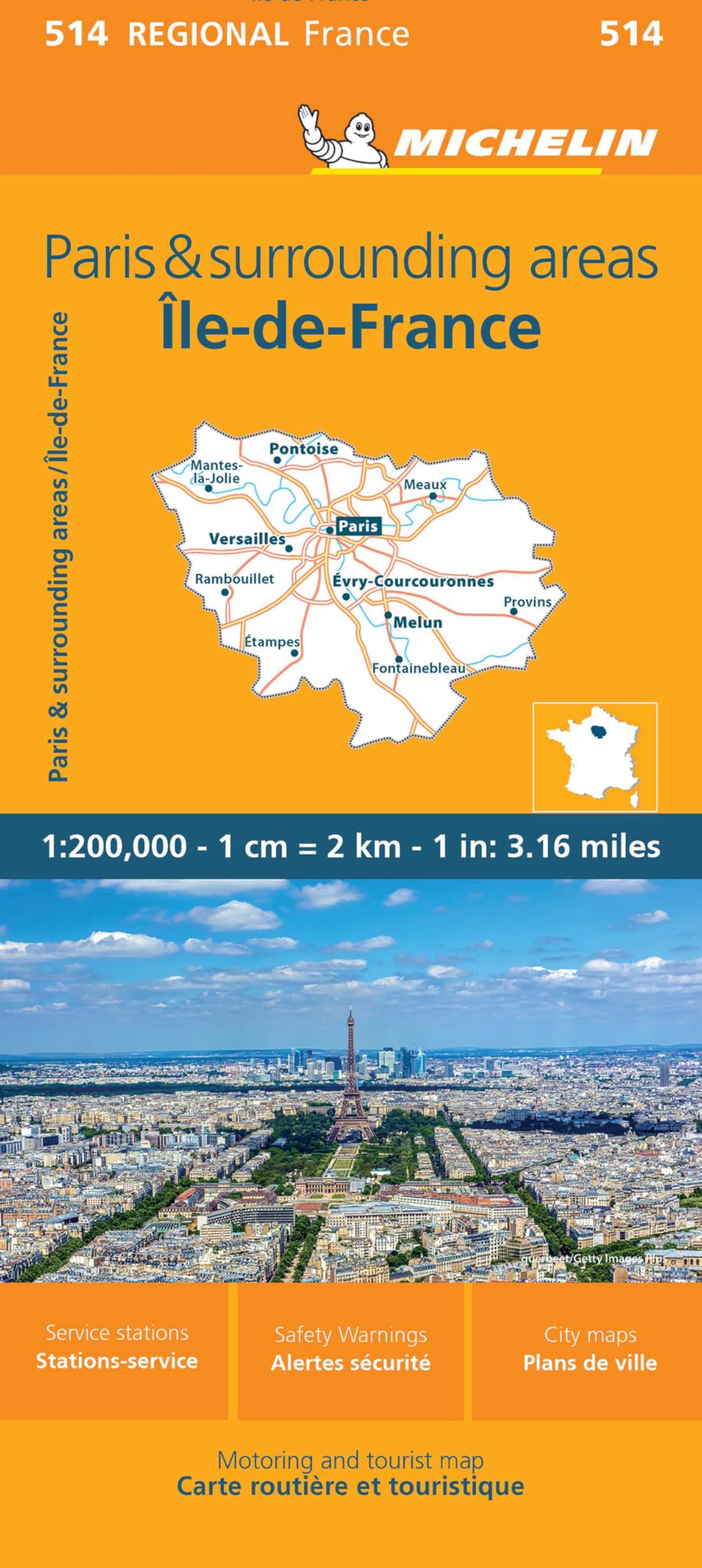 Ile-de-France - Michelin Regional Map 514: Straßen- und Tourismuskarte 1:200.000 (Michelin Maps, 514)