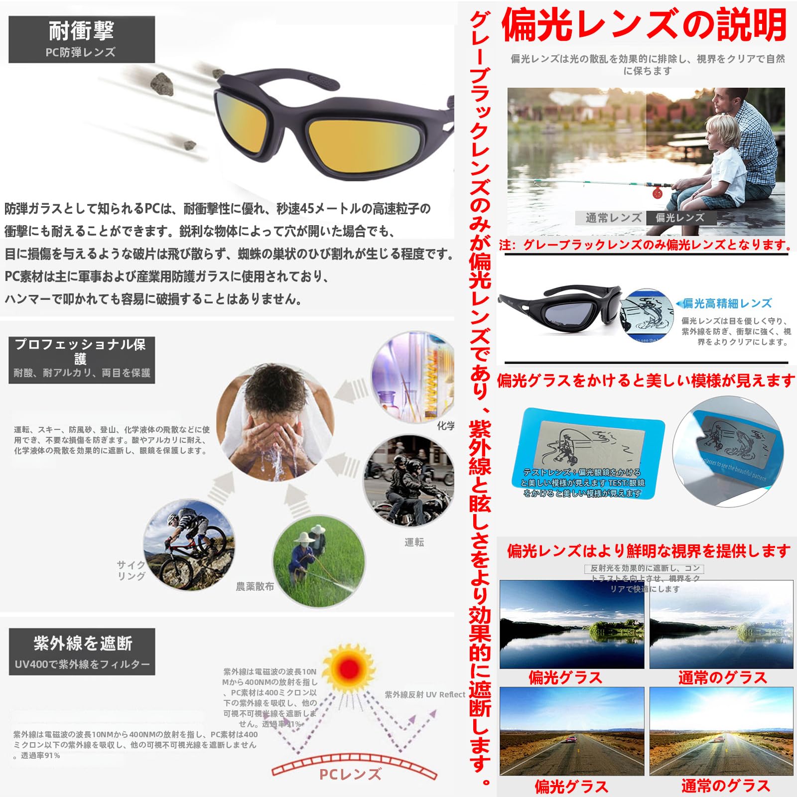 Amazon.co.jp: [RUQI] バイクゴーグル 保護ゴーグル スポーツゴーグル