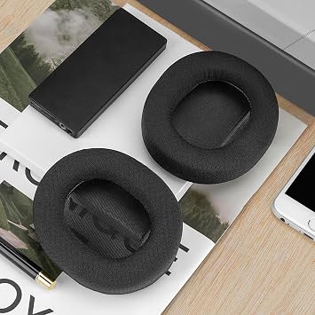 Linkidea SteelSeries Arctis Prime/PRO/ 9X/7/5/3 Kulaklıklar, Kulaklık Kulaklıkları için Yedek Kulak Pedleri (Mesh Kumaş/Siyah)