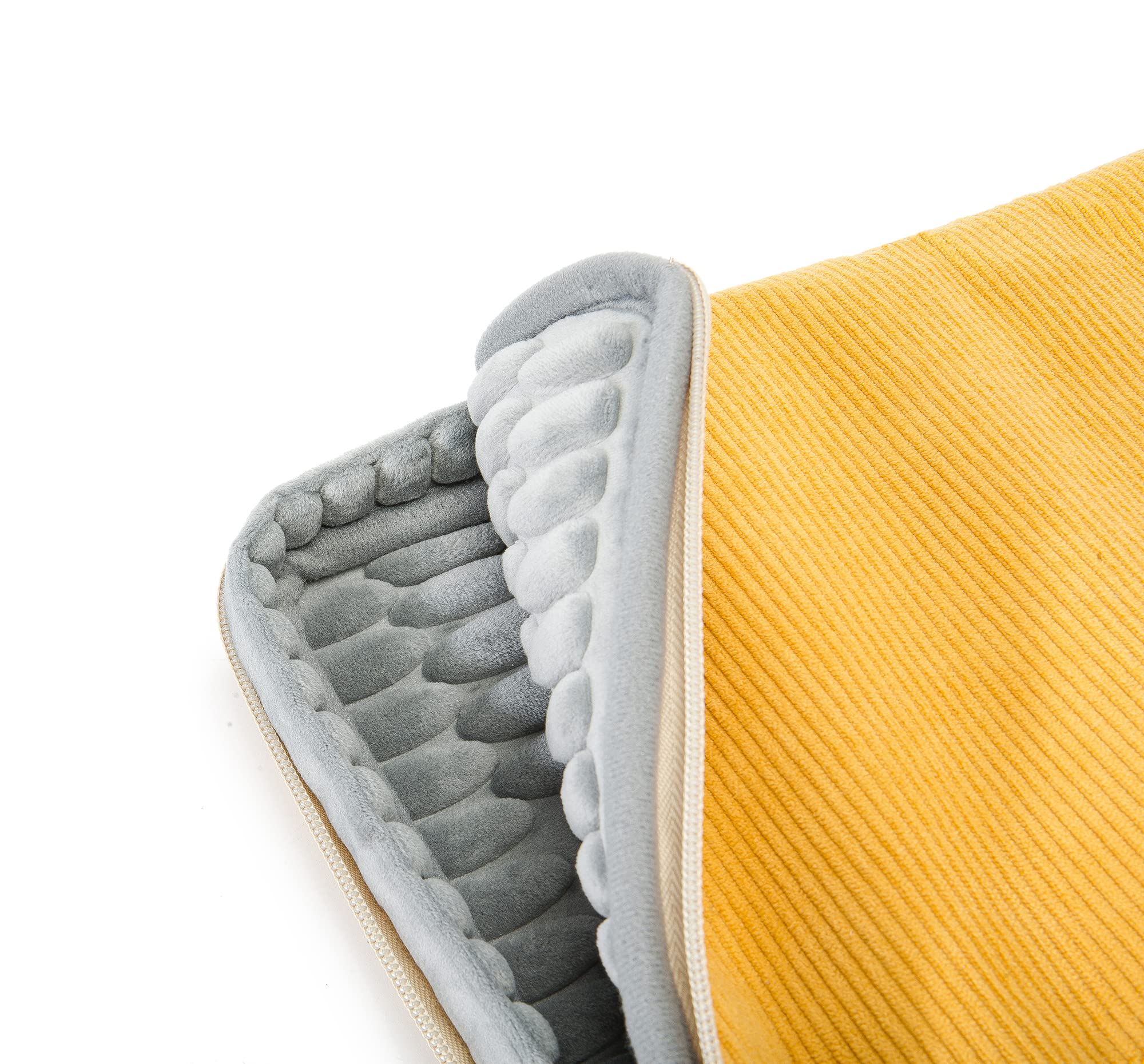 Kinmac Corduroy 360 Protective Water Resistant Laptop Case Bag Sleeve for HP Lenovo Dell ASUS Acer Most 14 inch Laptops, MacBook Pro (Yellow)