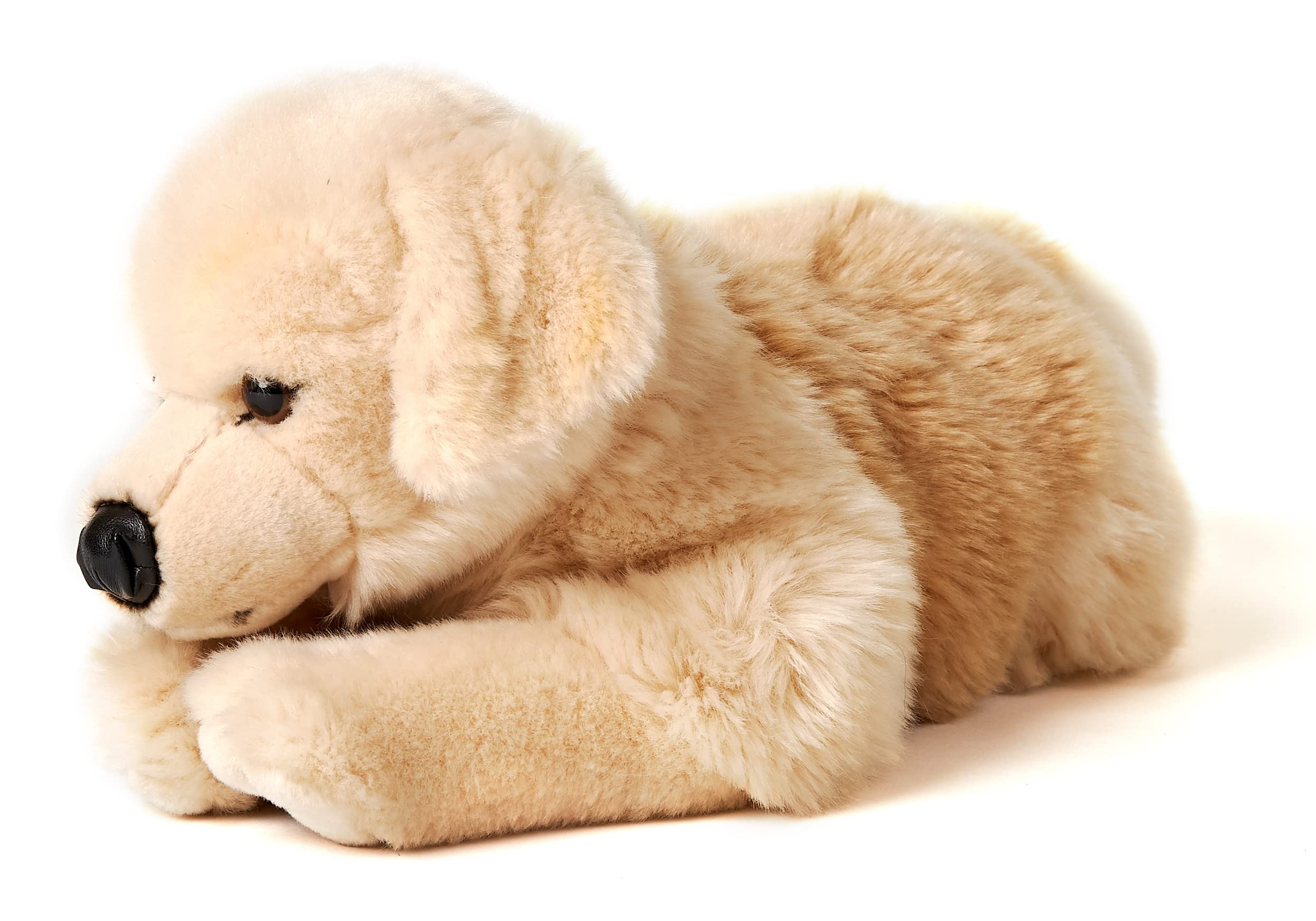 Uni-Toys - Golden Retriever, Lying Down - 43 cm (Length) - Plush Dog, Pet - Plush Toy, Cuddly Toy